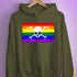 LGBTQ Rainbow Pride Pirate Flag Hoodie - Army